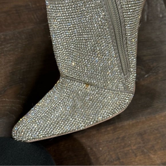 Steve Madden Wonders Rhinestone Pointed-Toe Over The Knee Boots Size 7.5 Women - Picture 14 of 16